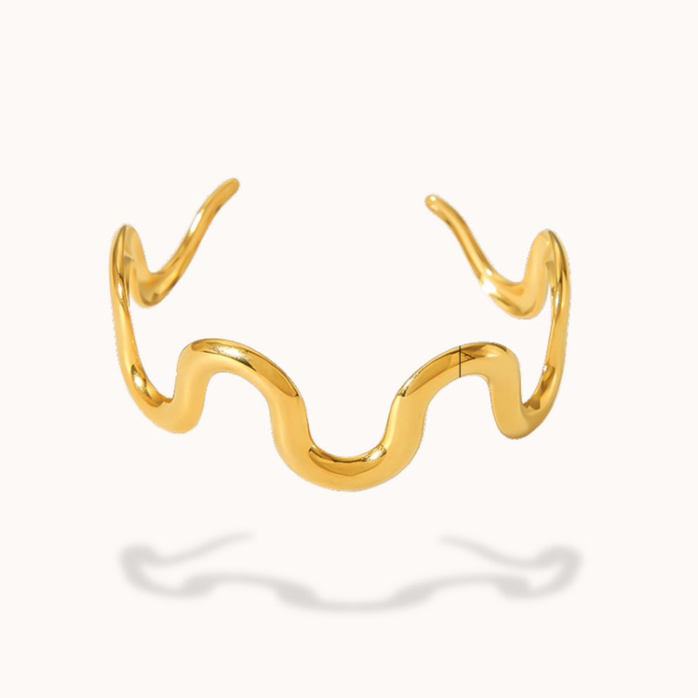 Mawj gold tide bangle