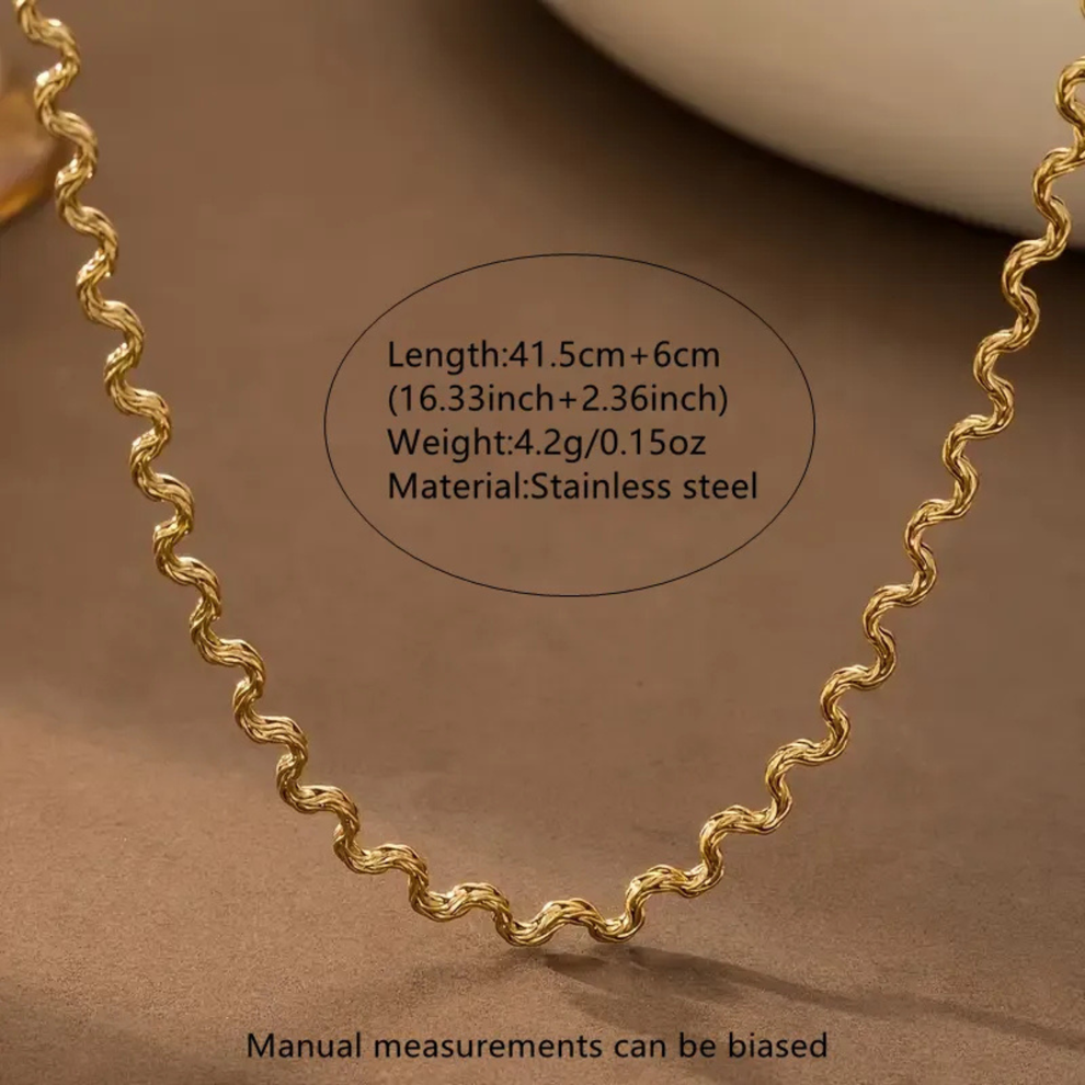 Ripple chain necklace — view 3