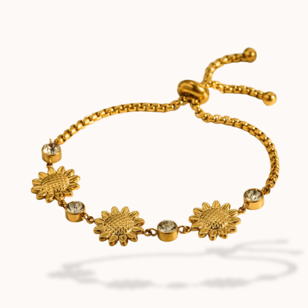 Garden charm bracelet - sunflower