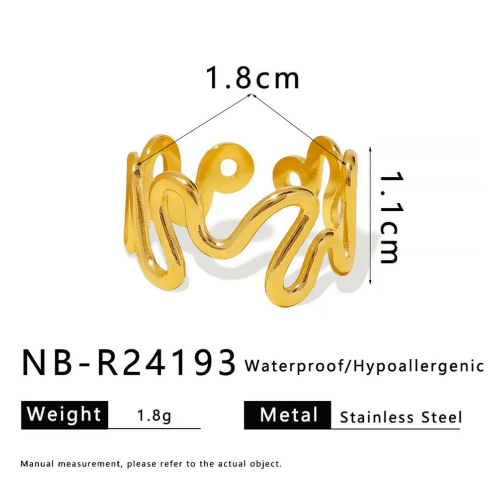 Golden sway ring — view 3