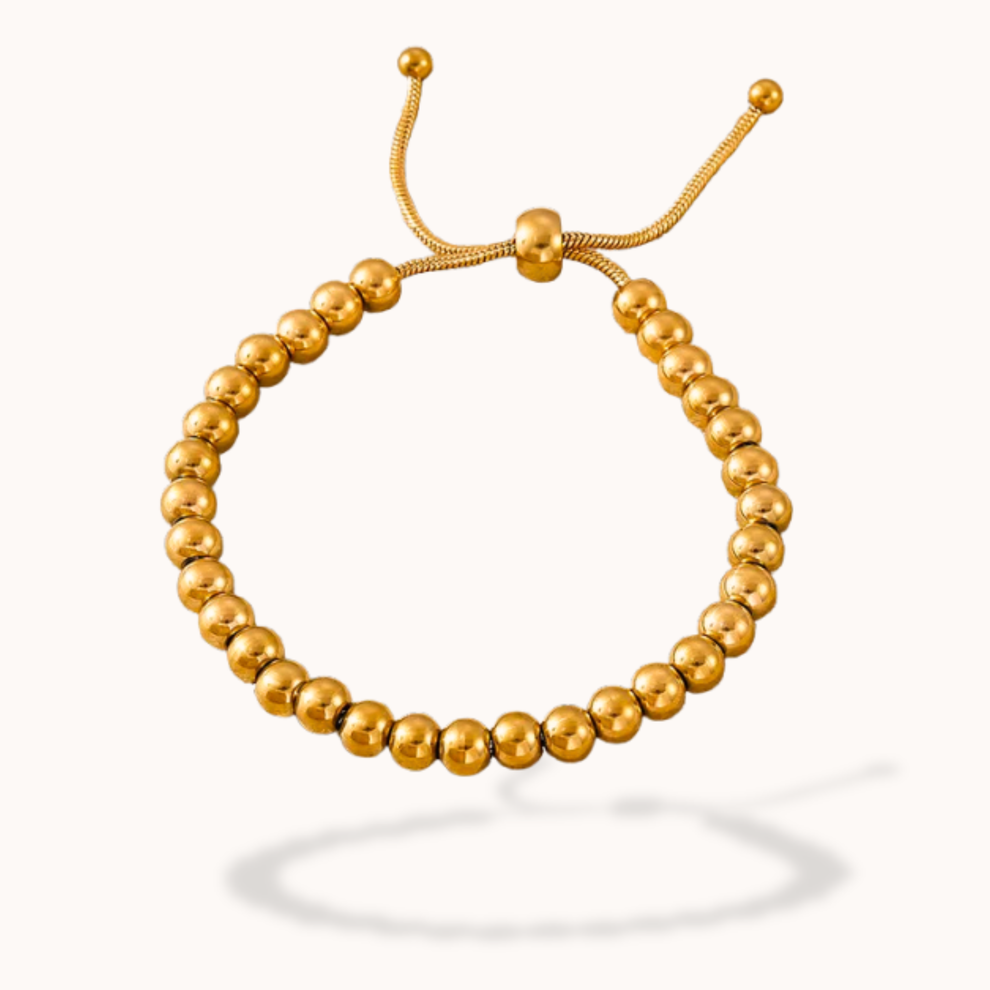 Golden ball string Bracelet 6mm