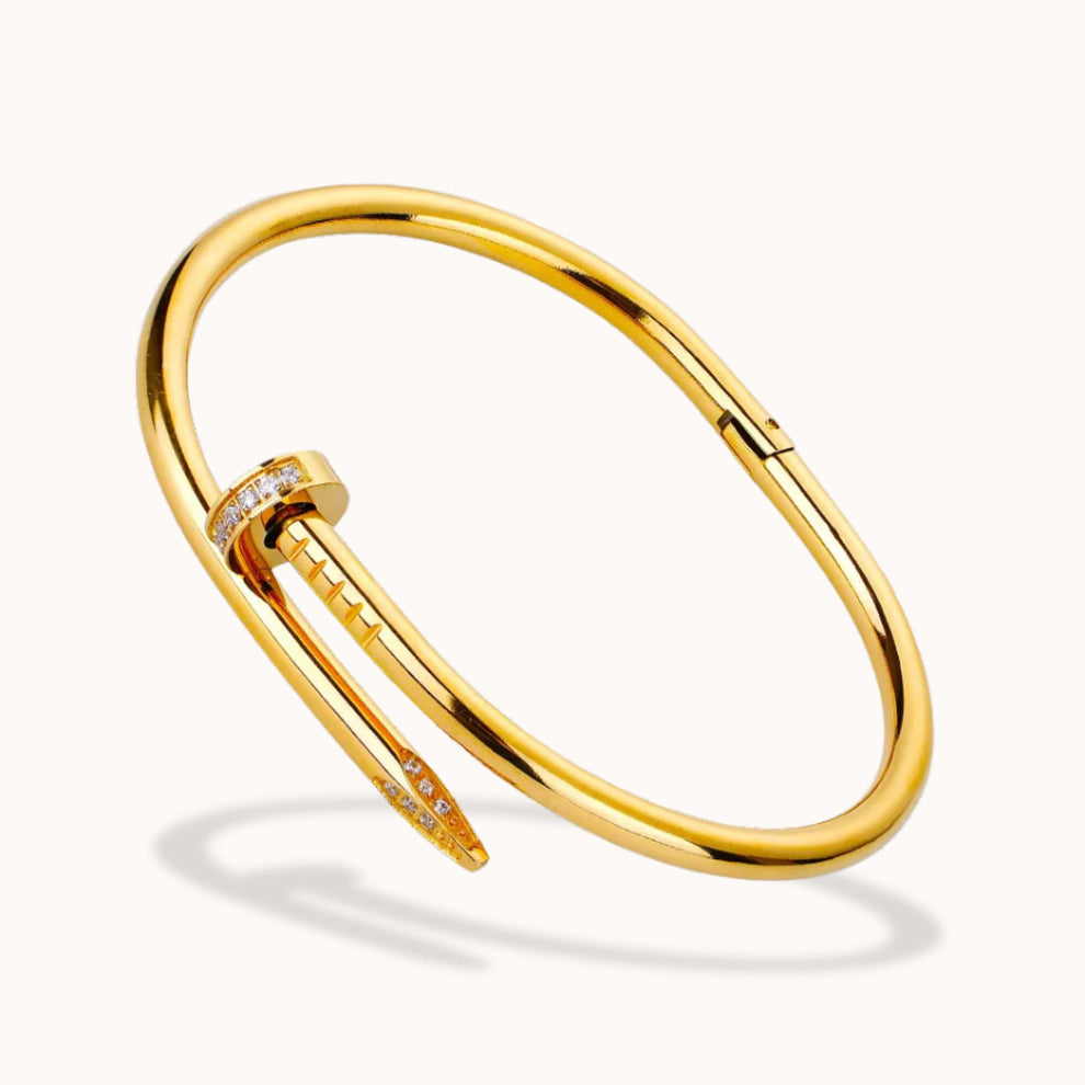 Diamond nail bangle
