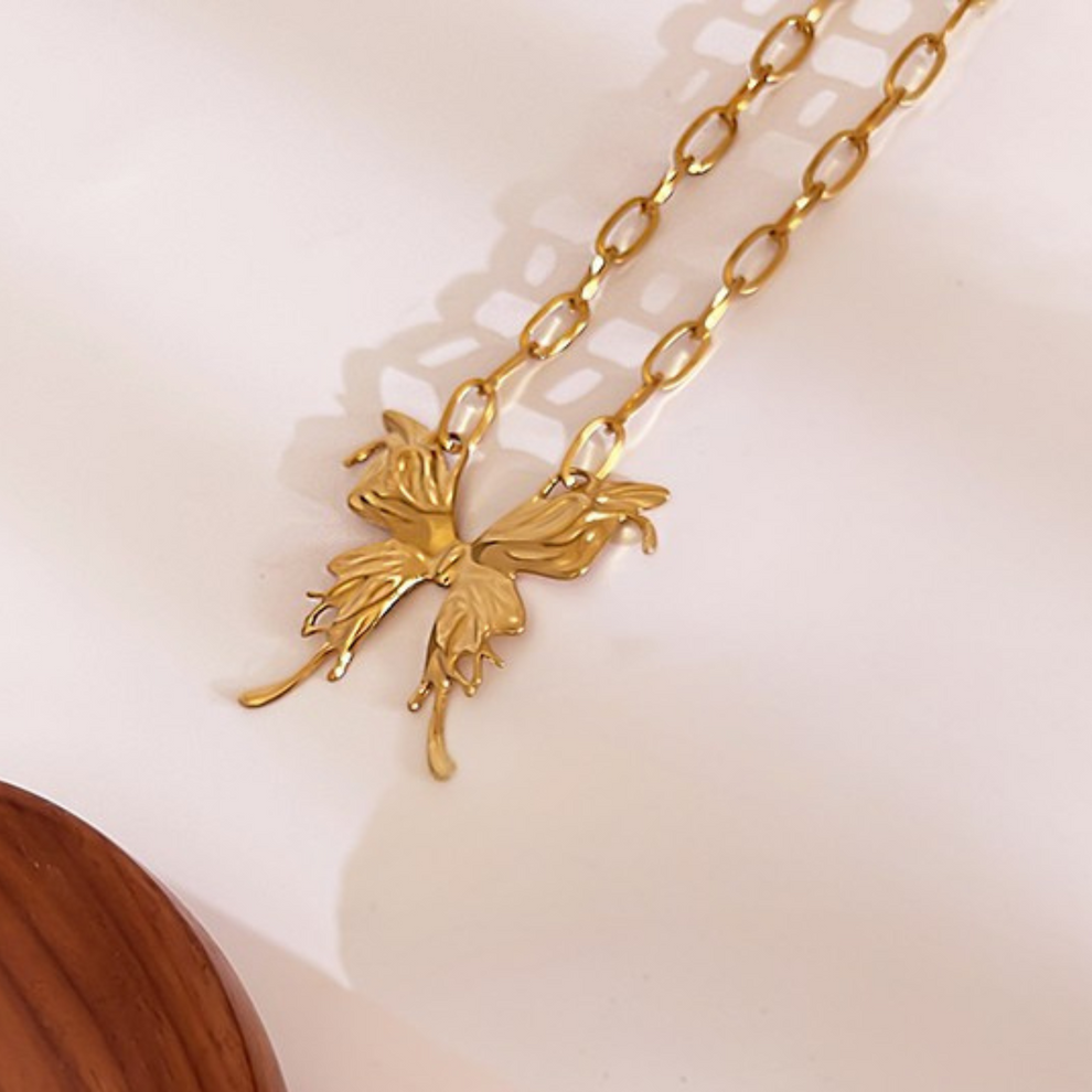 Butterfly chain necklace — view 3